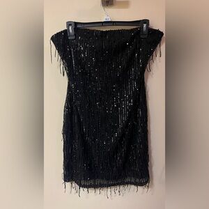 Black Tube Sequin Dress